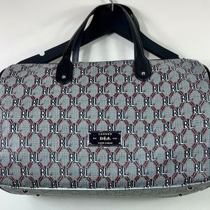 Ralph Lauren Helston Dome Satchel Black & Red